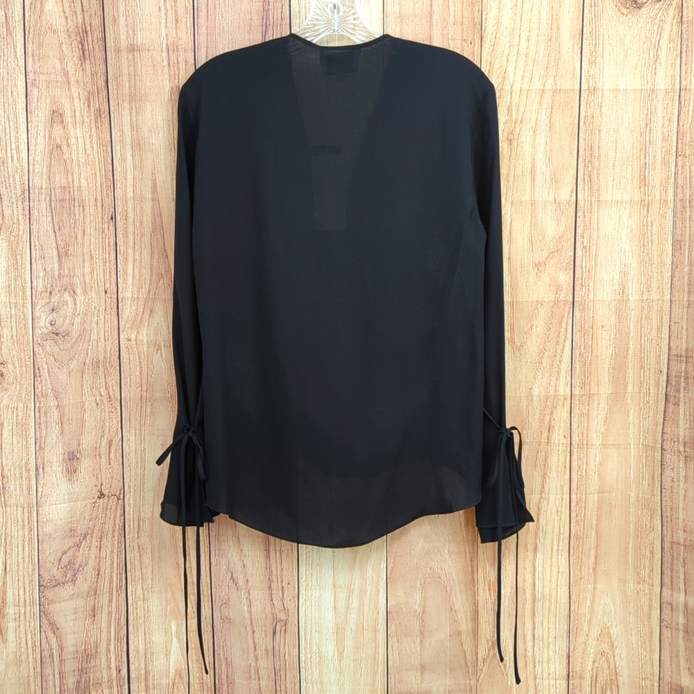 3.1 Phillip Lim Whimsical Top Black Silk Sz 2 NWT - Picture 8 of 8